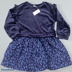 Gap Toddler Mix-Media Ruffle Sweatshirt Dress